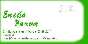 eniko morva business card